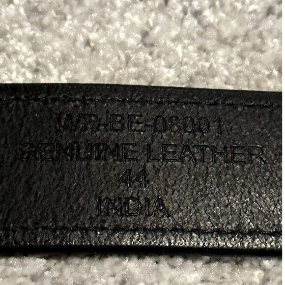 Wrangler Men's Black Leather Western Belt 44" Cowboy Rodeo Ranch Workwear - Picture 9 of 9